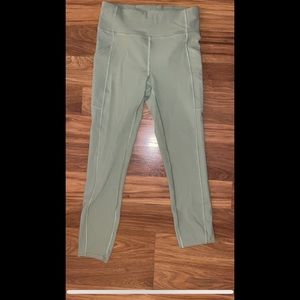 Green lululemon leggings (muted like green in color)
